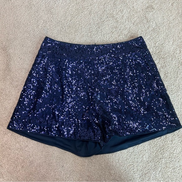 Cider blue sequin high waisted shorts Sz XL NWT - Picture 11 of 11